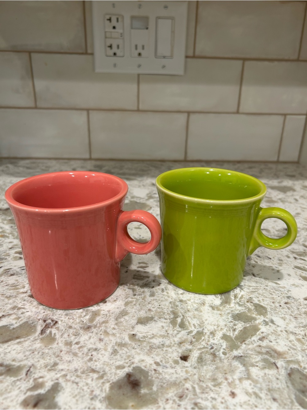 Fiestaware Ceramic Ring Handled Coffee Mugs - Set of Two